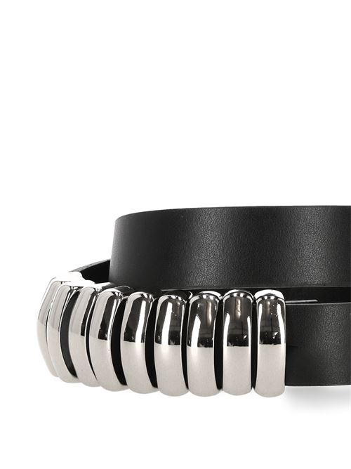 Bold belt silver Federica Tosi | FTI24CT04NERO-ARGENTO